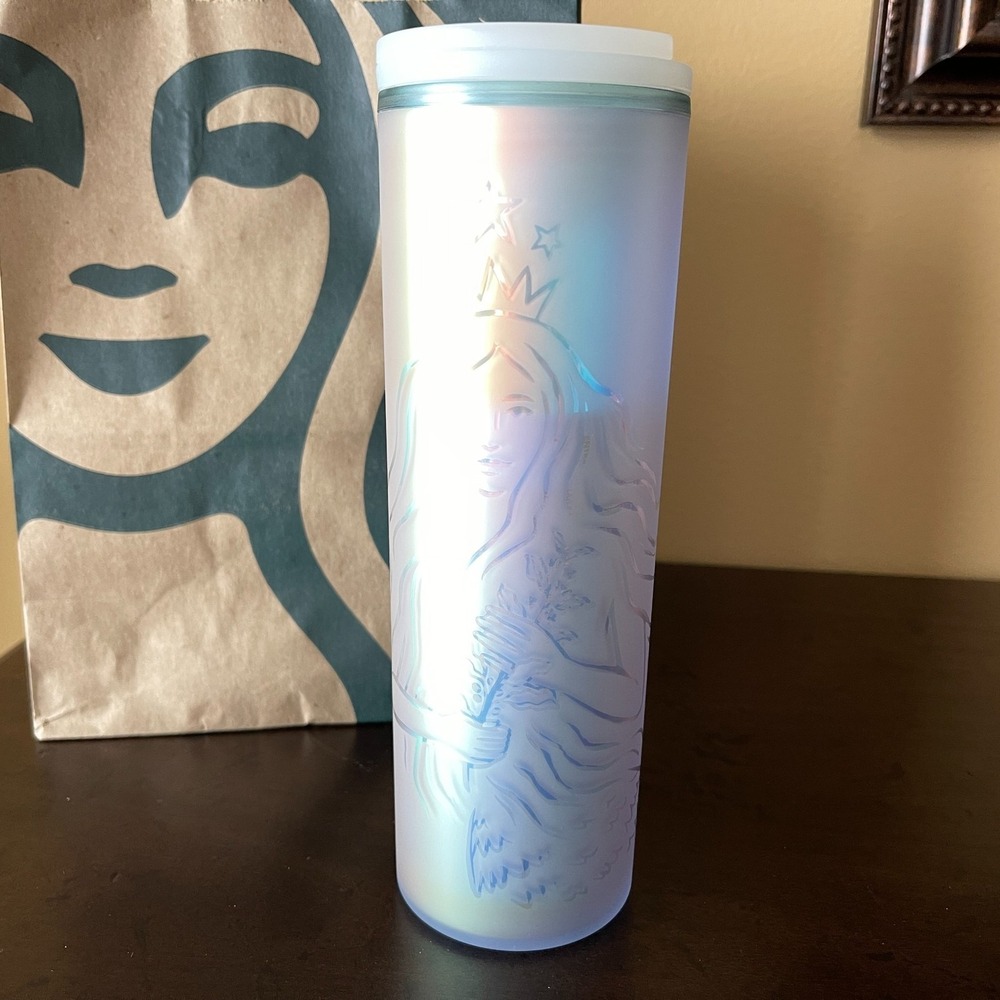 Starbucks 50th Anniversary Mermaid Acrylic Tumbler 16 oz Matte Iridescent NWT
